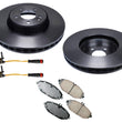 Pastillas de rotores de disco de freno delantero con alto contenido de carbono para Mercedes C300 2015-2021, base de 330 mm