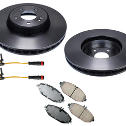 Pastillas de rotores de disco de freno delantero con alto contenido de carbono para Mercedes C300 2015-2021, base de 330 mm