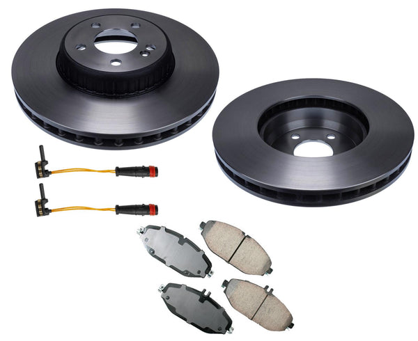 Pastillas de rotores de disco de freno delantero con alto contenido de carbono para Mercedes C300 2015-2021, base de 330 mm