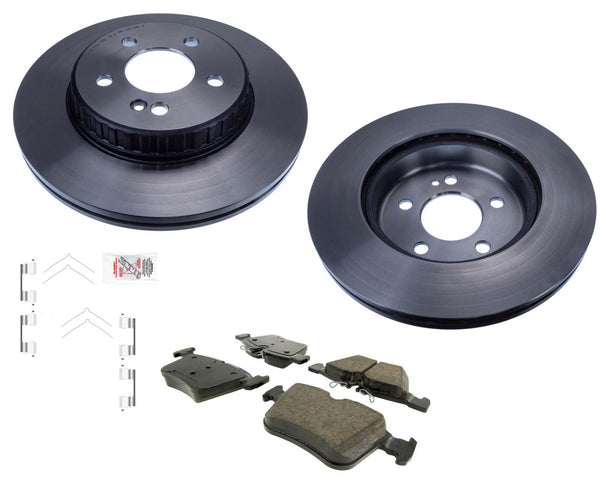 Pastillas de rotores de disco de freno TRASERO con alto contenido de carbono para Mercedes C300 C350e 2015-2021
