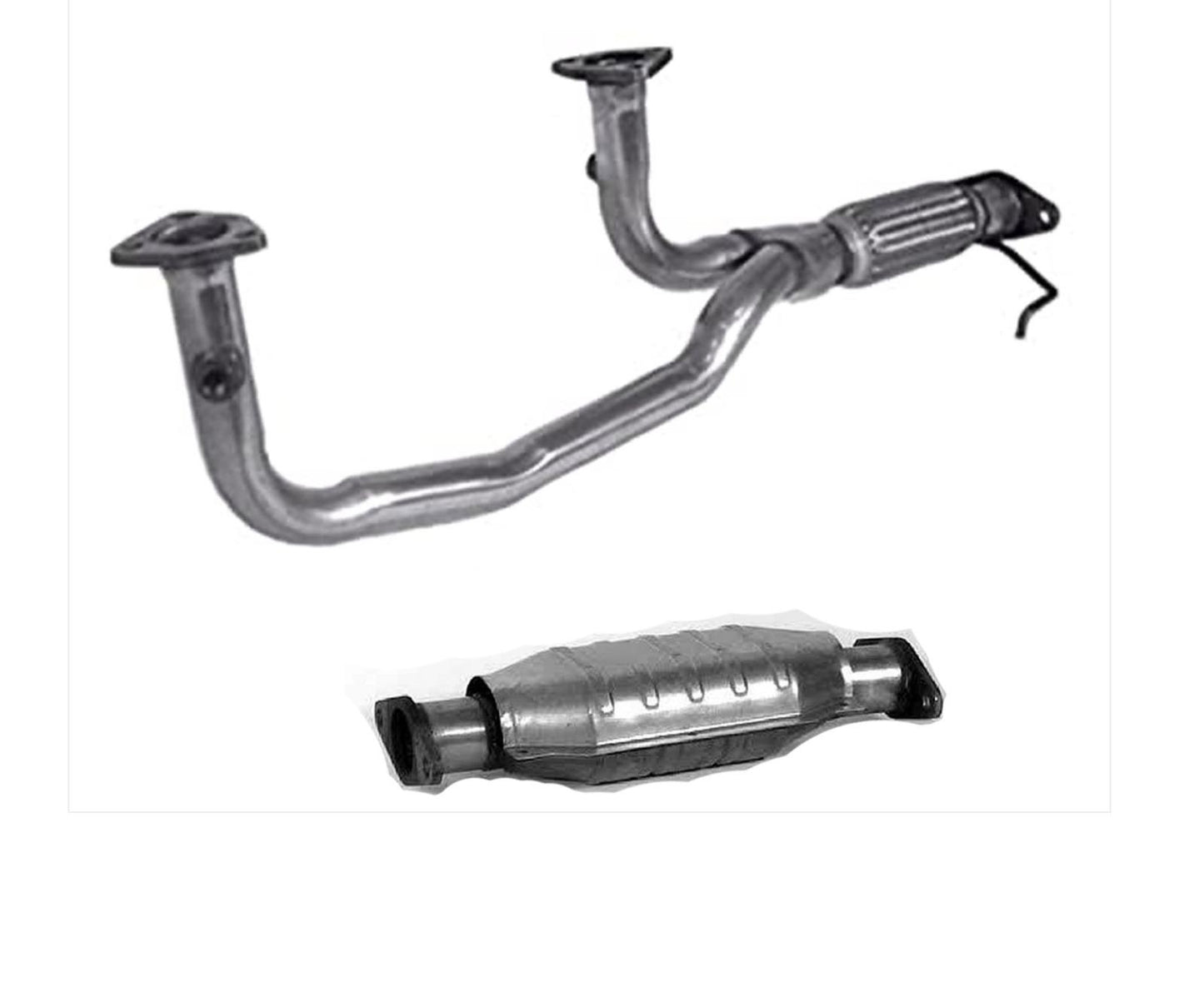 Tubo Y del motor delantero con tubo flexible y convertidor para Mazda 626 MX6 626 2.5L