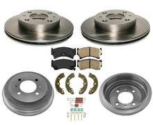 Brake Rotors Pad Drums Shoes for 95-99 Nissan Sentra Base XE / 95-97 200SX 1.6