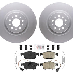 Fits 15-21 Ram ProMaster City Front Coated Brake Rotors & Ceramic Brake Pads