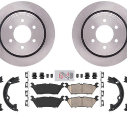 Fits 15-17 Ford F150 W Electric Parking Brake Coated Brake Rotors & Brake Pads