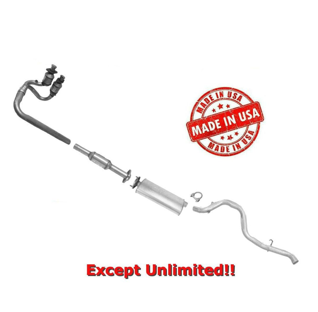 Sistema de escape silenciador completo y convertidor catalítico para Wrangler 4.0L 04-06