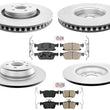For 2017-2020 Lincoln MKZ 3.0L 345MM GRADE COATED Brake Rotors Brake Pad W Hardware