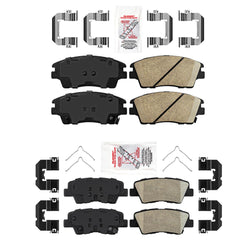 Pastillas de freno de disco delanteras y traseras con almohadillas de cerámica para Hyundai Tucson 16-19, 2 piezas