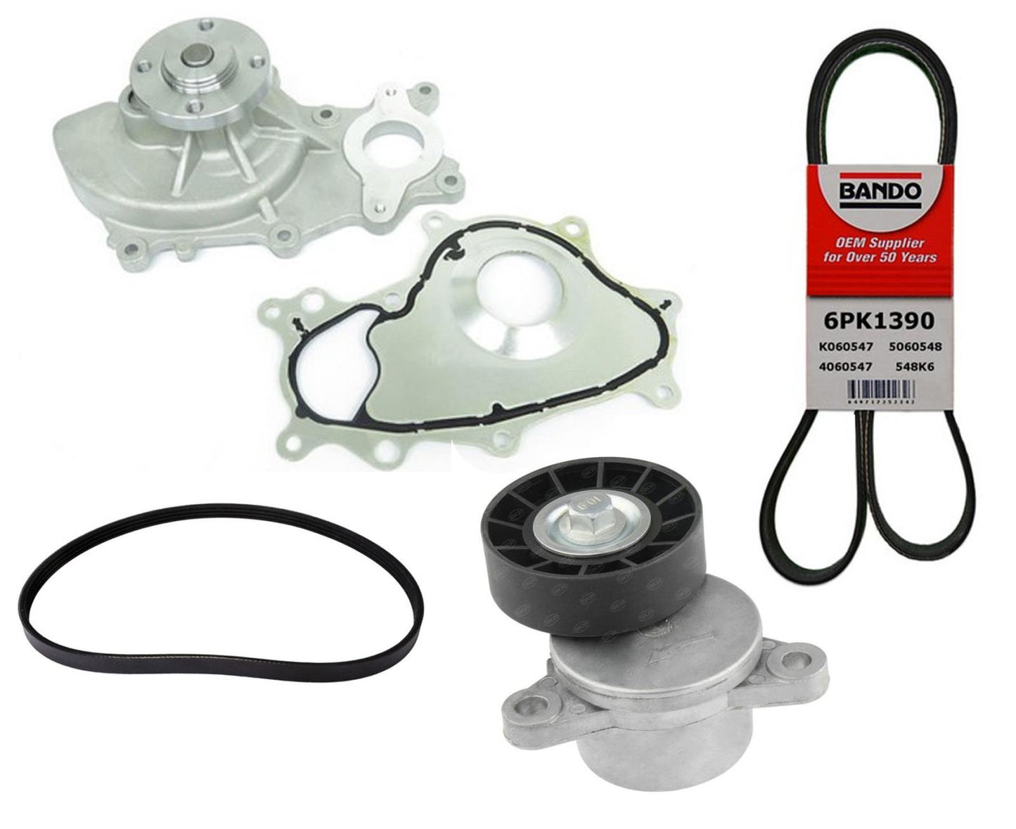 Coolant Water Pump for Ford 11-15 3.7L Mustang 11-14 F150 STX 3.7L BR3Z8501G 4pc