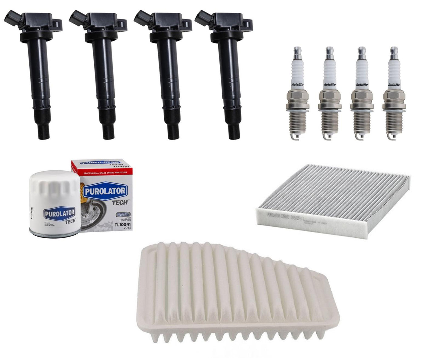Direct Ignition Coils Spark Plugs Tune Up for 09-10 Corolla Built in USA 2.4 XRS