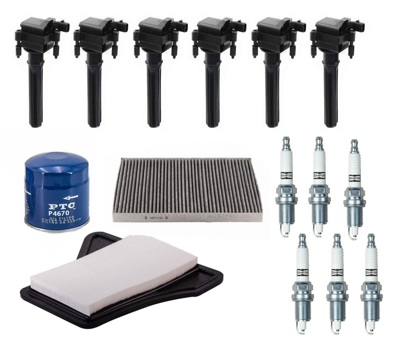 Bobinas de encendido + bujías de platino con filtros para Chrysler Pacifica 2004-2006