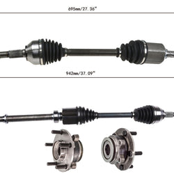 Hubs & Axles Automatic Transmission Front Wheel Drive for Nissan JUKE 2011-2017