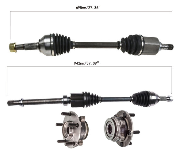 Hubs & Axles Automatic Transmission Front Wheel Drive for Nissan JUKE 2011-2017