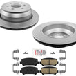Grade Coated Rear Brake Rotors & Ceramic Brake Pads for Chevrolet Colorado 15-19