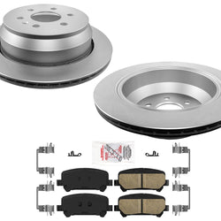 Grade Coated Rear Brake Rotors & Ceramic Brake Pads for Chevrolet Colorado 15-19