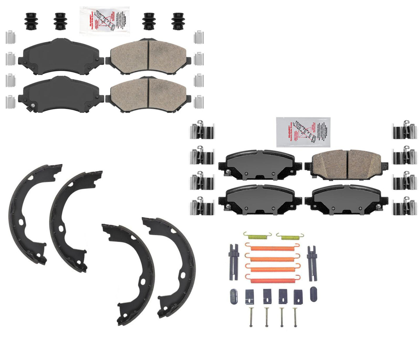 Se adapta a Jeep Wrangler 2018-2021 con kit de pastillas de freno de cerámica con rotores traseros de 328 mm.