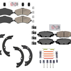 Fits For 2018-2021 Jeep Wrangler With 328MM Rear Rotors Ceramic Brake Pad Kit