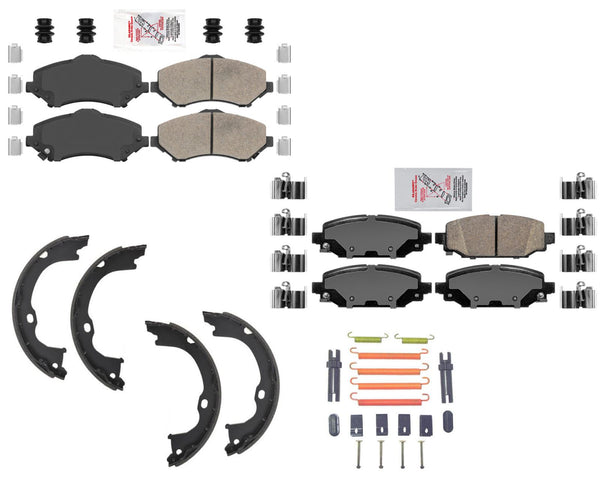Fits For 2018-2021 Jeep Wrangler With 328MM Rear Rotors Ceramic Brake Pad Kit