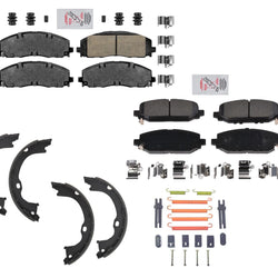 For 2018-2021 Jeep Wrangler With Larger 342mm Rear Rotors Ceramic Brake Pad Kit