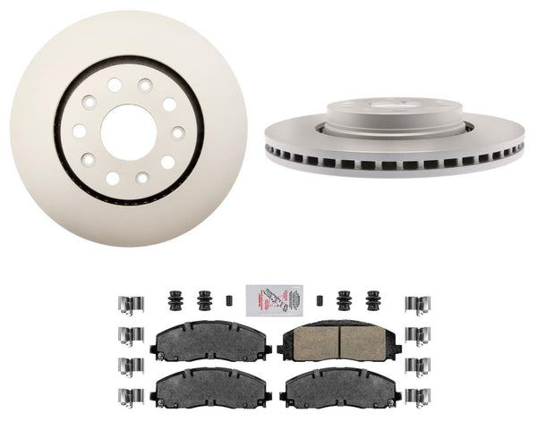 Fits For 2020-2021 Jeep Gladiator Front Coated Brake Rotors Brake Pads Hardware
