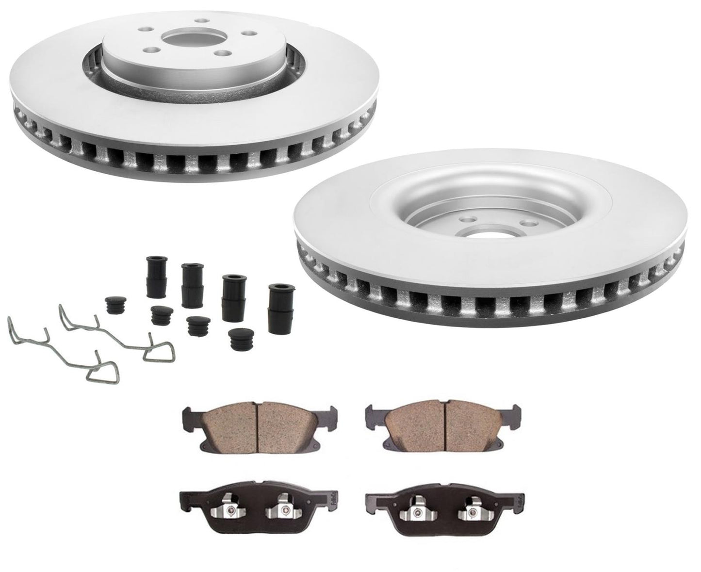 Fits 19-2021 All Wheel Drive Lincoln Nautilus Coated Frt Brake Rotors Brake Pads