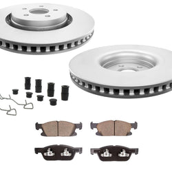 Fits 19-2021 All Wheel Drive Lincoln Nautilus Coated Frt Brake Rotors Brake Pads