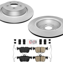 Fits 2015-2020 Ford Edge Coated REAR Brake Rotors Brake Pads & Hardware