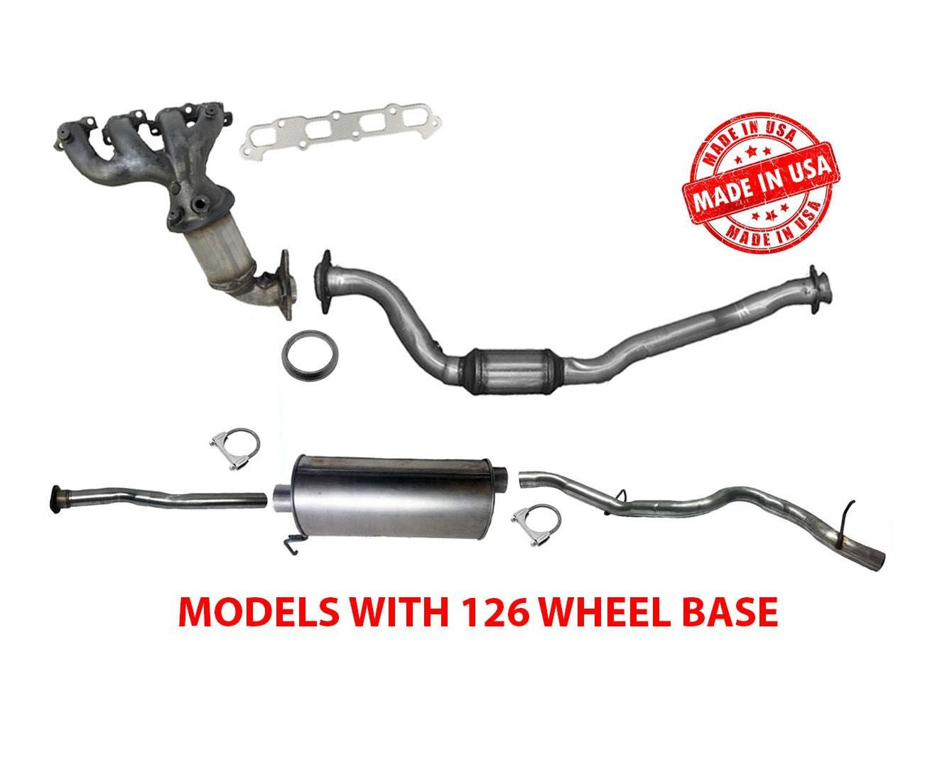 Silenciador y tubo convertidores de sistema de escape para Chevy Colorado 2.9L 126 WB 07-12