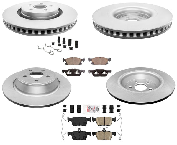 Fits 19-21 All Wheel Drive Lincoln Nautilus Coated Frt Brake Rotors Brake Pad 6p