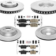 Fits 19-21 Front Wheel Drive Lincoln Nautilus Coated Brake Rotors Brake Pads 6pc