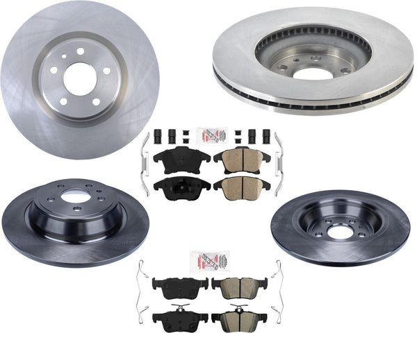 Pastillas de freno de disco de freno F &amp; R con hardware para Lincoln MKZ 3.7L V6 13-16