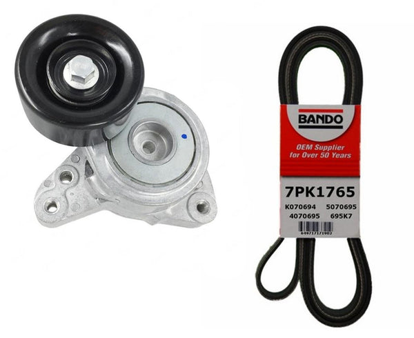 Engine Belt & Belt Tensioner Fits For 2003-2011 Honda Element With Air Condition
