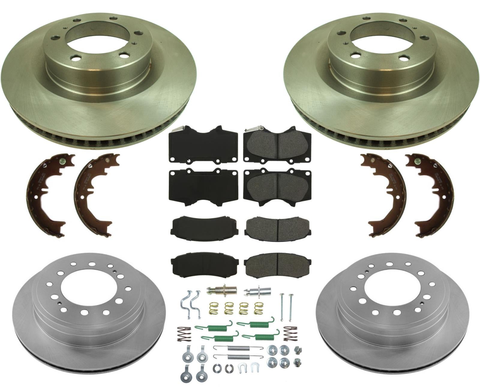 FRONT & REAR Brake Rotors & Ceramic Pads Fits 10-21 GX460 10-21 4 Runner 8pc
