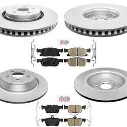 Pastillas de freno de rotores de freno de disco recubiertas para tracción total 15-2020 Ford Edge AWD