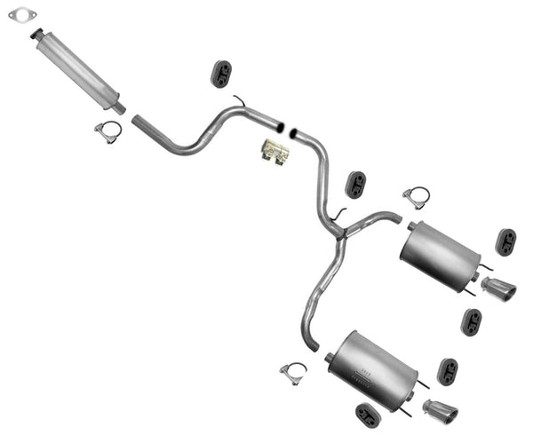 Dual Exhaust Muffler W Tips System 3.8L V6 Made in USA for Grand Prix 1997-2002