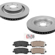 Rear Vented Rotor Brake Rotors & Ceramic Brake Pads For 2015-2019 Ford Mustang