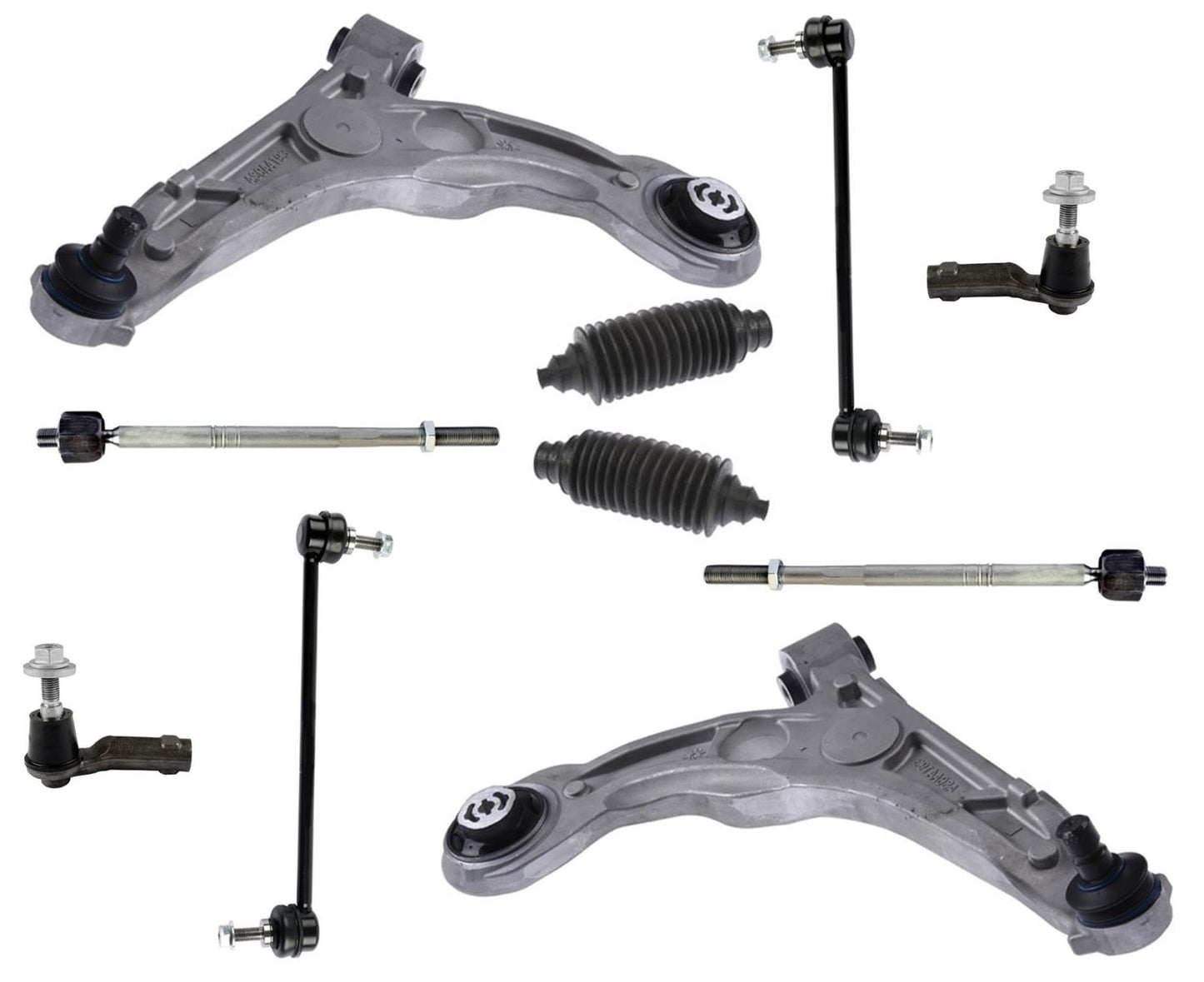 Front Lower Control Arms With Ball Joints Tie Rods Links Fits 2013-2016 Dart