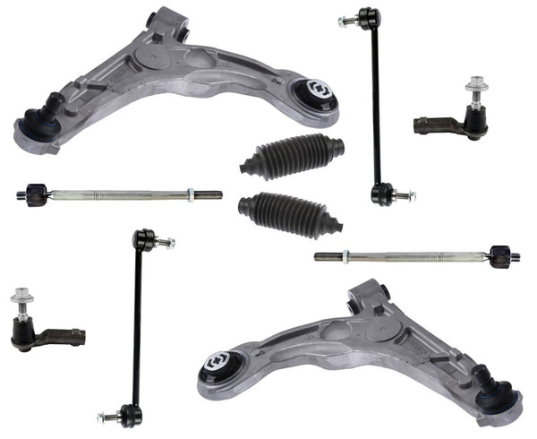 Front Lower Control Arms With Ball Joints Tie Rods Links Fits 2013-2016 Dart
