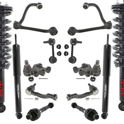 For 07-09 Sorento All Wheel Drive Front Complete Struts Ball Joints Tie Rods