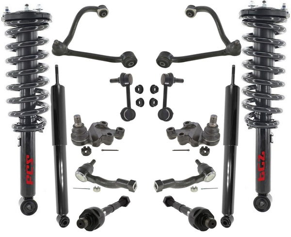 For 07-09 Sorento All Wheel Drive Front Complete Struts Ball Joints Tie Rods