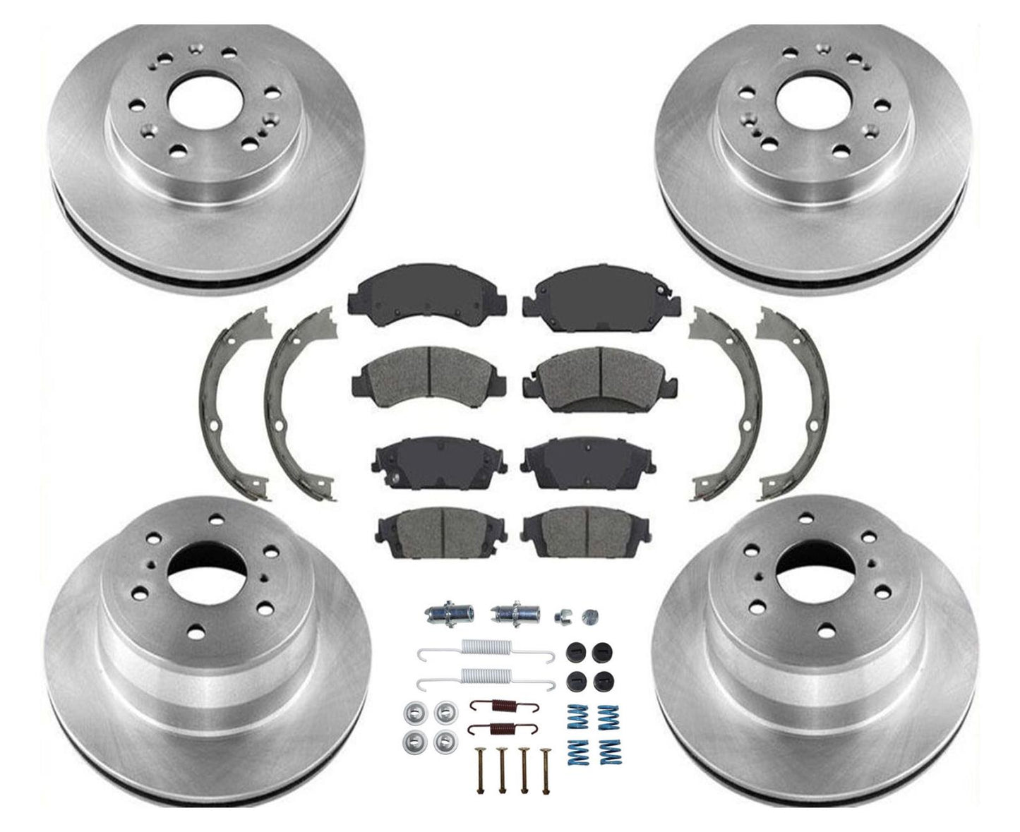 Front Rear Disc Brake Rotors Brake Pads Shoes for Chevrolet Tahoe 2015 2018 2020