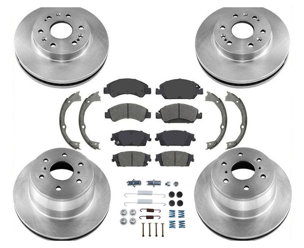 Front Rear Rotors Brake Pads & Parking Shoes for Chevrolet Tahoe Yukon 2015-2020