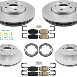 Hardware de pastillas de freno de rotores de freno de disco recubiertos para Chevrolet Equinox 2010-2017