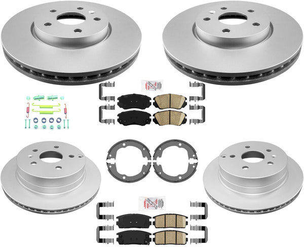Hardware de pastillas de freno de rotores de freno de disco recubiertos para Chevrolet Equinox 2010-2017