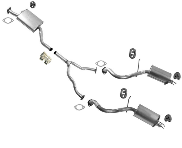 Sistema de tubo de escape de doble silenciador resonador para Hyundai Veracruz 3.8L 2007-2012