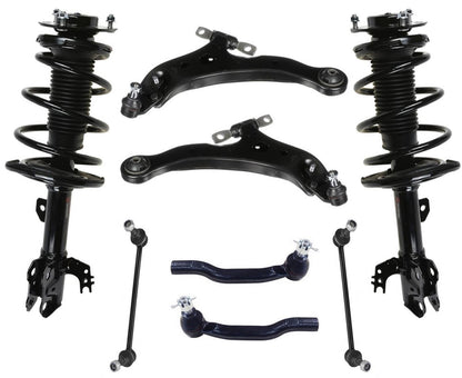 Brazos de control con resortes helicoidales y eslabones de barra estabilizadora para Toyota Avalon 2013-2018, 8 piezas