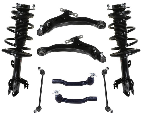 Brazos de control con resortes helicoidales y eslabones de barra estabilizadora para Toyota Avalon 2013-2018, 8 piezas