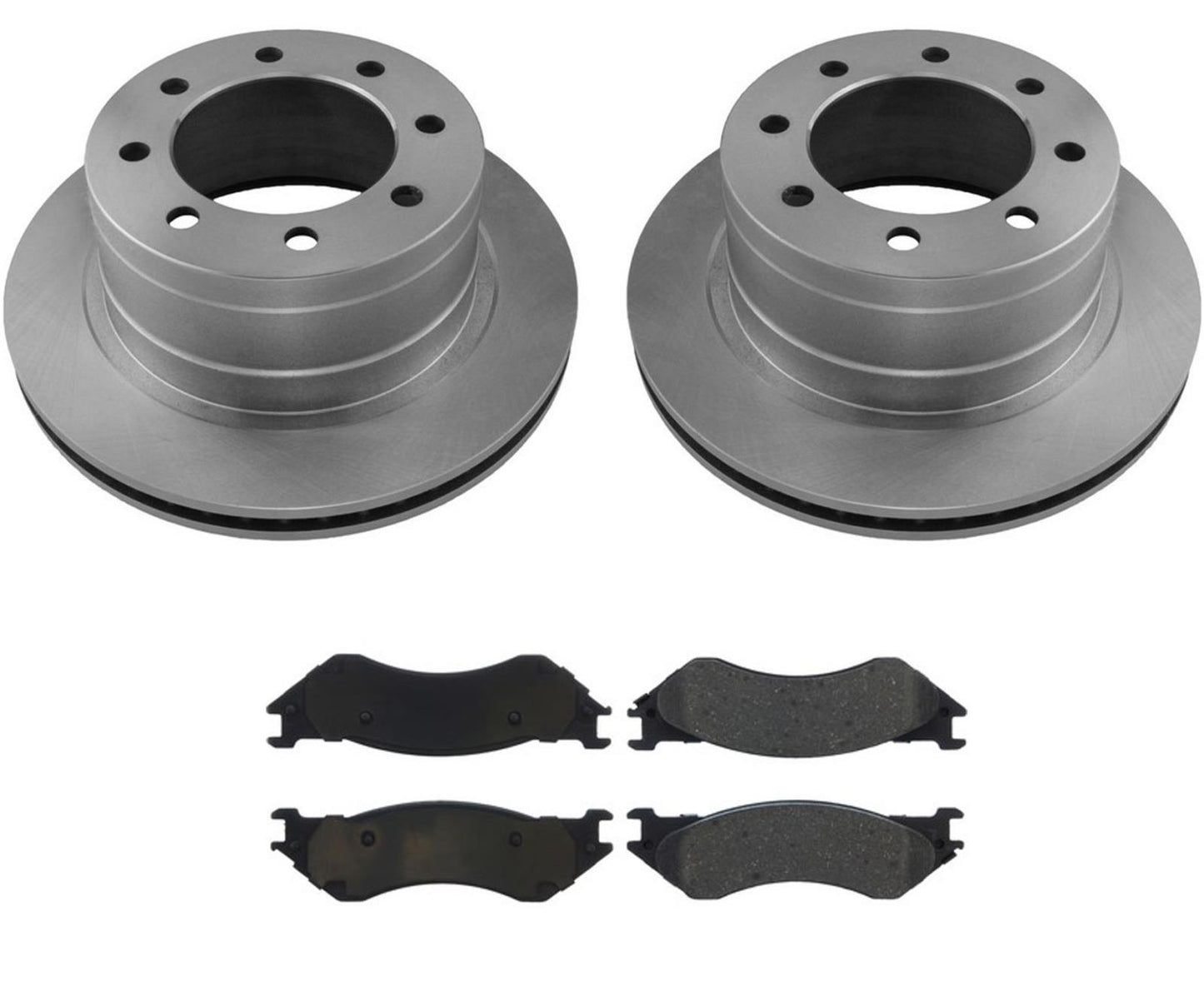 for 2003-08 Dodge Ram Pick Up 3500 (2) Rear Disc Brake Rotor With Ceramic Pads