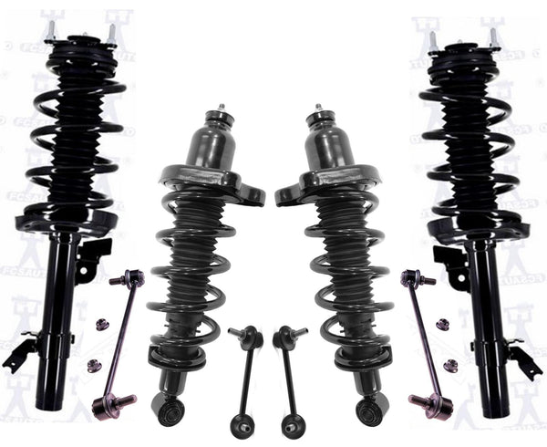 Front & Rear Complete Struts & Links Fits 2014-2020 Acura MDX Front Wheel Drive