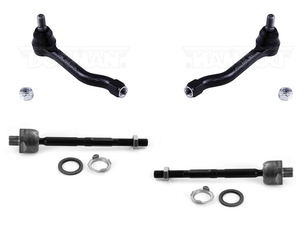 Front Inner & Outer Tie Rods Assembly For 2016 2017 2018 2019 2022 Honda Pilot