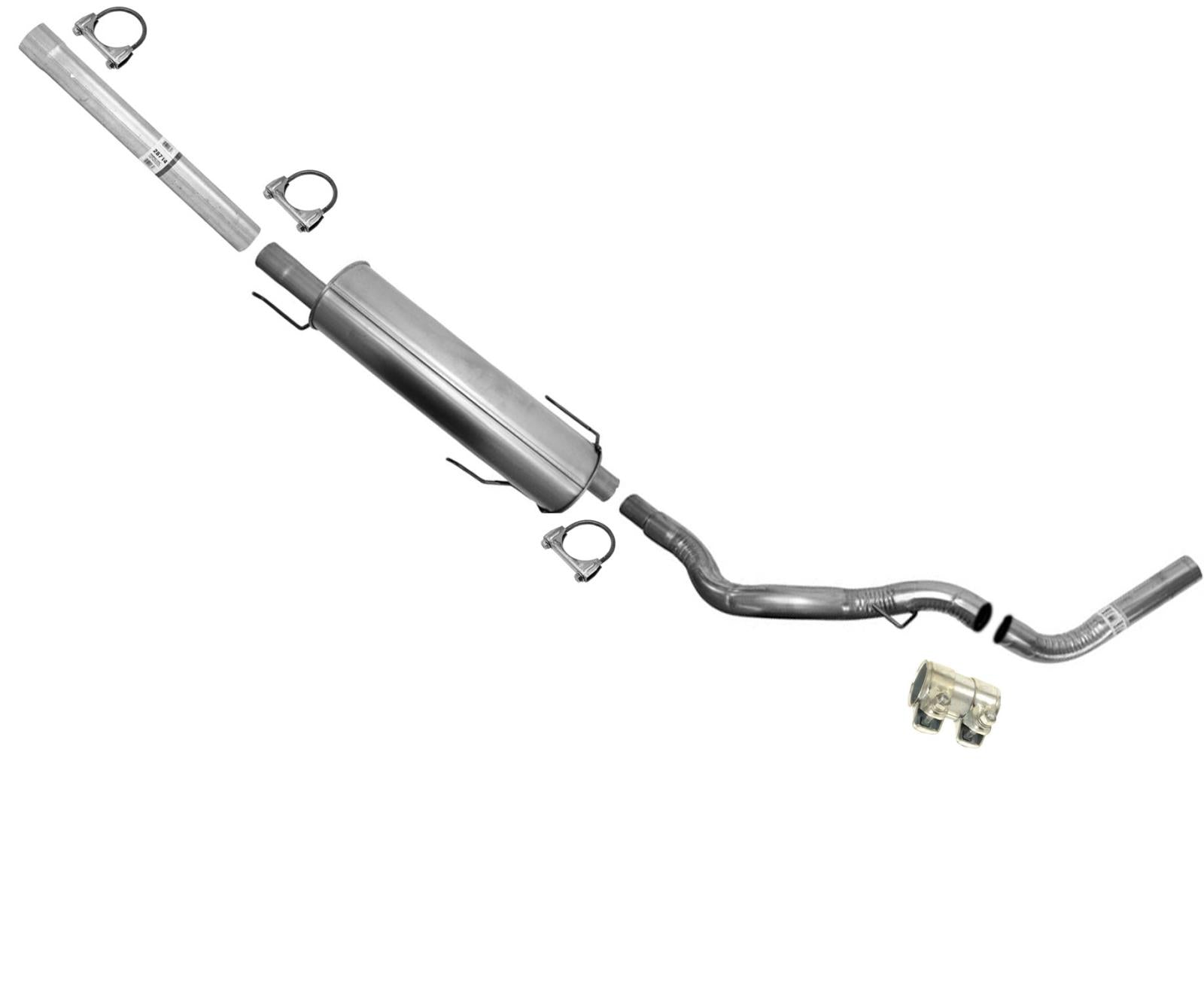 Para 02-05 Ram Pick Up 1500 4.7 Silenciador de escape solo con base de rueda de 120.5 140.5"